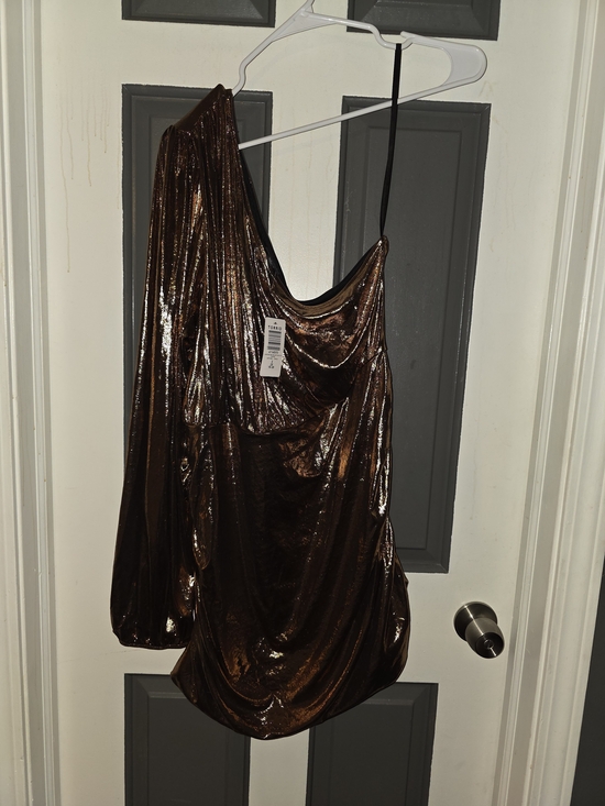 torrid Tops - Torrid Bronze One-Shoulder Tunic